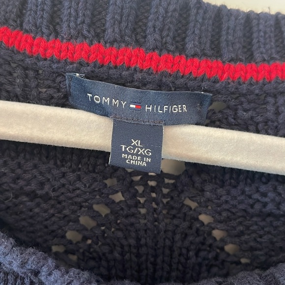 Tommy Hilfinger Navy Crew Neck Sweater - Picture 2 of 4